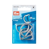 Полукольца серебристые 25мм 555225