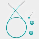 Тросик для съемных спиц Mindful, длина около 30 (50)см, заглушки 2шт, ключик, KnitPro, 36612