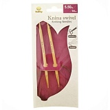 Спицы круговые "Knina Swivel" 5,5мм/80см, бамбук, натуральный, Tulip, KS-800550