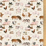 Ткань "Истории конюшни", ширина 145см, 100% хлопок, Acufactum, 3523-841