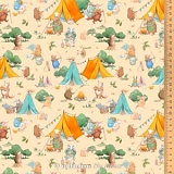 Ткань "Кемпинговое развлечение", ширина 145см, 100% хлопок, Acufactum Ute Menze, 3523-871