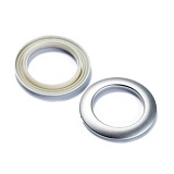 Блочки для штор «Клик», диаметр 25мм, пластик, серебристый матовый, 8шт в упаковке, Prym, 526606