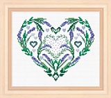 Купить недорого   Набор для вышивания "Сердце из лаванды" 16*14см, Acufactum Ute Menze, 24012-04  в интернет магазине Фэмили хобби