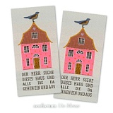 Заплатка "Haussegen" /Благословение дома/ 60*30мм, 100% полиэстер, Acufactum, 35399