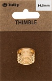 Наперсток "Кольцо", диаметр 14,5мм, сталь, золотистый, Tulip, SN-001e