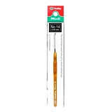 Крючок для вязания с ручкой "MinD" 0,5мм, сталь/пластик, золотистый, Tulip, TA-1051e