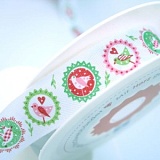 Купить недорого   Тесьма с печатным рисунком "Птицы", ширина 25мм, Acufactum Ute Menze, 35123-01  в интернет магазине Фэмили хоби