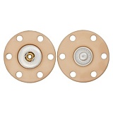 Кнопки пришивные, диаметр 25мм, металл/пластик, бежевый, Union Knopf by Prym, U0019630025016101-15