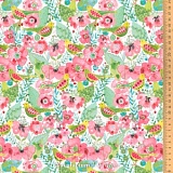 Ткань "Цветочный рай", ширина 145см, 100% хлопок, Acufactum, 3523-926