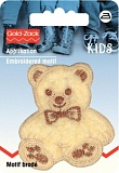 Термоаппликация "Плюшевый мишка" 55*53мм, бежевый цв. 925262
