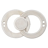 Пряжка-застежка, размер 30мм, металл, серебристый, 10шт, Union Knopf by Prym, U0058999030008201-10