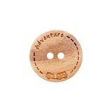 Пуговица с 2 отверстиями, размер 18мм, дерево, бежевый, Union Knopf by Prym, U0454094018001601-20