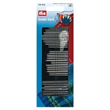 Набор игл ручных для шитья, вышивки и штопки – 50шт + нитевдеватель, сталь/алюминий, Prym, 128400