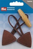 Застежка-клевант 15*5см, дерево/полиуретан, коричневый, 1 пара в упаковке, Prym, 417717