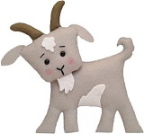 Набор для шитья вальдорфской игрушки "Козленок Джина" 12*12см, De Witte Engel, AS0013