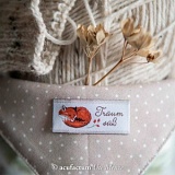 Этикетка тканая "Traum suß" 20*45мм, 100% полиэстер, Acufactum Ute Menze, 35343