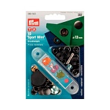 Кнопки "Спорт Мини", диаметр 13мм, латунь, черный, 10шт в упаковке, Prym, 390502