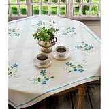 Купить недорого   Набор для вышивания Anchor "Blue Flower Tablecloth" 90*90см, MEZ Венгрия, 9240000-02315  в интернет магазине Фэмили хобби
