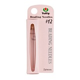 Иглы ручные для бисера, размер 0,35*47,5мм (№ 12), сталь, 2шт в упаковке, Tulip, TBN-004e