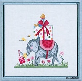 Купить недорого   Набор для вышивания "Слон с подарком" 24,5*25см, Acufactum Ute Menze, 2517  в интернет магазине Фэмили хобби