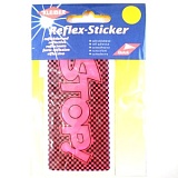 Аппликация, самоклеящаяся, светоотражающая "STOP" 10,2*4,8см, ПВХ, розовый, Kleiber, 611-64