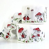 Купить недорого   Тесьма декоративная "Играющие жуки", ширина 50мм, Acufactum Ute Menze,  в интернет магазине Фэмили хоби