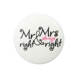Пуговица «Мистер и миссис» на ножке, размер 20мм, пластик, Union Knopf by Prym, U0453800020008001-20